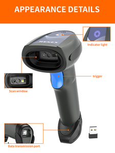 Henex HC-5208SR cầm tay máy quét không dây, 1D 2D mã <span class=keywords><strong>QR</strong></span> & đầu đọc OCR, USB 2.4 Gam Bluetooth, bán lẻ & IOS <span class=keywords><strong>Android</strong></span> tương thích - Product Image 3