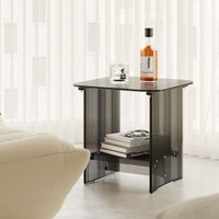 Étagère de rangement en acrylique transparente à rayures, étagère debout multicouche pour la cuisine, le salon