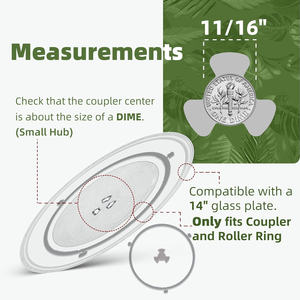Plaque en verre pour <span class=keywords><strong>micro</strong></span>-ondes de 14-1/8 pouces compatible avec WB48X35496, remplacement pour plateau tournant en verre pour <span class=keywords><strong>micro</strong></span>-ondes <span class=keywords><strong>LG</strong></span> de 14,2 pouces MJS47373304 - Product Image 3