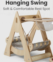 Arbre à chat, maison pour chat, balançoire, griffoir, capsule spatiale, corde en sisal écologique, tour pour chat toutes saisons, design moderne et luxueux, durable