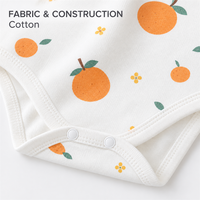 Baby Rompertje Korte Mouw Fruit Leeuw Wolk Print Katoen Drukknoopsluiting OEM Groothandel Aangepast Label