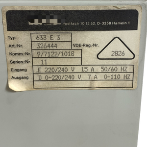 PLC 633 E <span class=keywords><strong>3</strong></span> 주파수 인버터 326444 - Product Image 2