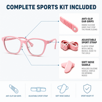 Lunettes anti-lumière bleue en silicone pour enfants, montures légères à bord complet pour un usage quotidien