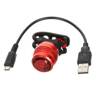 USB-Aufladbare 3-Modus LED-Fahrradlampe Aluminium Mini-Fahrradrücklicht Rote Warnleuchte