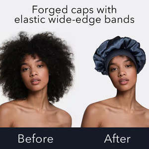 Gorro de Dormir de Seda Satinada, Transpirable, Suave, con Borde Elástico, para Cabello Rizado, Ideal para Dormir, Baño y Ducha - Product Image 2
