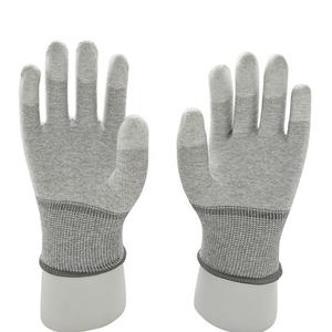Guantes de <span class=keywords><strong>PU</strong></span> DE SEGURIDAD antiestáticos ESD resistentes a la abrasión para pruebas de montaje Guantes de trabajo de precisión - Product Image 6