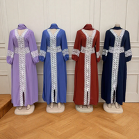 Nouvelle Robe Décontractée Élégante d'Abaya Imprimée pour Femmes Musulmanes du Moyen-Orient en Gros