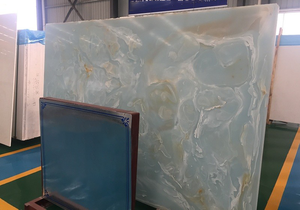 Marmeren Poeder Samengesteld Stenen Blauwe Jade Kunstmatige Marmeren Platen Gemaakt Van Groot Blok - Product Image 4