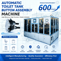 Machine industrielle automatique XUNNUO pour la fabrication de boutons de chasse d'eau, moteur PLC 3kW, 600 pièces/heure, haute efficacité, assemblage personnalisé