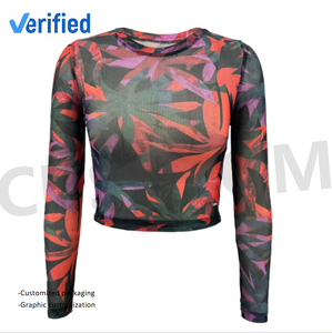 เสื้อยืดคอกลมแขนยาวสำหรับผู้หญิงเสื้อยืดดีไซน์เนอร์แฟชั่นสำหรับผู้หญิง - Product Image 1