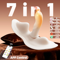 Stoßender Dildo-Vibrator mit trennbarem Kissen-Massagegerät, APP-Steuerung, Heizfunktion, Prostata-, Klitoris- und Analstimulator, Sexspielzeug für Frauen