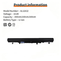 Batterie d'ordinateur portable OEM en gros AL12A32 pour Acer V5-431G/531P/471/571/551G AL12A32 MS2360 – Batterie rechargeable pour ordinateur portable