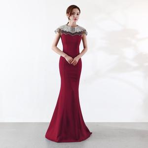 Vestido de Novia Largo y Elegante con Cola de Sirena <span class=keywords><strong>para</strong></span> Boda, Compromiso o Noche de Gala - Product Image 3