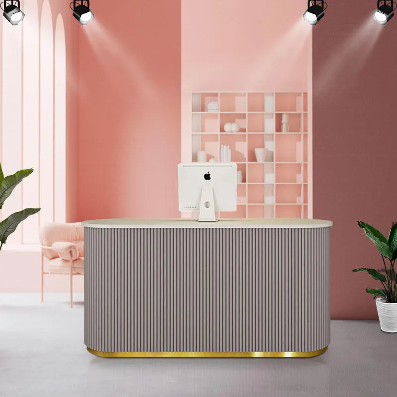 BOBIAO Hochwertige Luxus-Schönheitssalon-Empfangs bar, Möbel an der Hotel rezeption, LED-Rezeption mit multifunktion alem Design