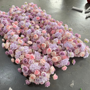 M-FR019 vente en gros soie rose fleur coureur 2m mariage fleur tissu coureur fleur artificielle coureur pour coeur arc décoration - Product Image 3