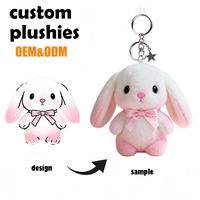 minimale de commande prix d'usine délai de livraison rapide cadeaux promotionnels porte-clés en peluche personnalisé