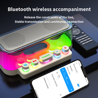 Carte son SY1, haut-parleur karaoké intégré, double microphone sans fil, éclairage RGB, sortie casque 3,5 mm pour le direct