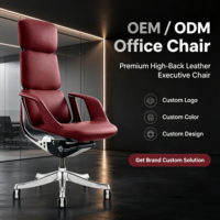 Chaise de patron à dossier haut avec soutien lombaire et tête, ou option de revêtement en maille, design anti-fatigue pour une utilisation prolongée