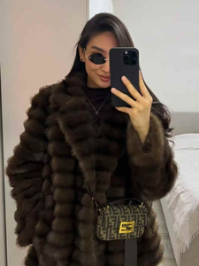 Cappotto Invernale Bestseller di Media Lunghezza con Collo in Finta <span class=keywords><strong>Pelliccia</strong></span> di Visone, Eco-compatibile con Pezzo Unico di <span class=keywords><strong>Pelliccia</strong></span> - Product Image 6