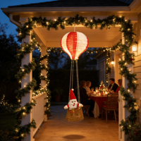 Nouvelle guirlande lumineuse LED en tissu cuivré, alimentée par piles, 8 fonctions, minuterie, étanche IP44, intérieur/extérieur, Noël, fêtes