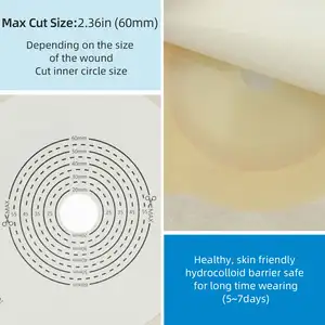 Ovand012 Skin-friendly Design Medical Hydrocolloid Barrier Ostomy Bag Sealing Clip Design One-piece Colostomy Bag For Adult