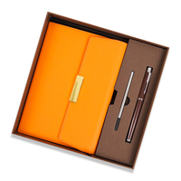 Vente en gros Papeterie scolaire Bureau Cahier A5 à couverture rigide Carnets en cuir PU Boîte cadeau