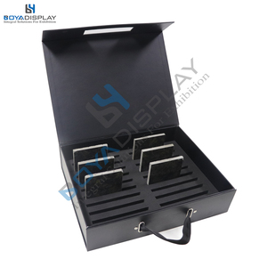 customized cardboard wood stone tile sample case marble quartz granite display box