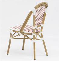 Chaise d'extérieur en rotin tressé, chaise de loisirs en aluminium et osier pour café et restaurant