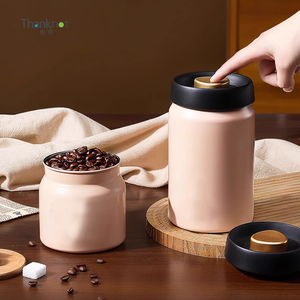 Vente en gros de boîtes de conservation des aliments hermétiques en acier inoxydable rose pour cuisine, thé, sucre, camping, design moderne - Product Image 3