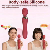Vibrateur puissant double tête pour femme, rechargeable USB, 24 modes, jouet sexuel féminin, produits pour adultes