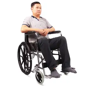 בסיסי דגם מתקפל כיסא גלגלים בטוח בלימה מערכת שידה ידני כיסא גלגלים להסרה יד דוושת כיסא גלגלים