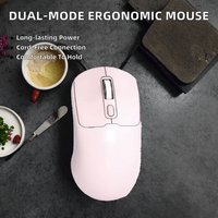 Souris de jeu sans fil ergonomique ultra-mince rétroéclairée 2,4 G BT double mode, orientation pour droitier, optique, rechargeable USB Type-C