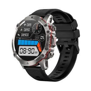 AK56 1.43 Inch 360*360 HD Screen Full Touch Smartwatch Music Control SNS Reminder Voice Call Realtek 8763EWE Chipset Smart Watch