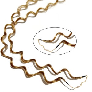 Extensions de cheveux humains de qualité supérieure, tressées au crochet, toutes textures, effet plume - Product Image 3
