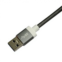 Cable de extensión de datos USB 3.0 macho a macho de 0.5 m, trenzado de nailon, para uso con computadora y cámara
