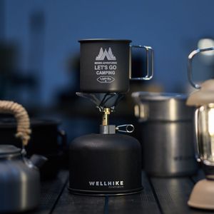 แก้วอลูมิเนียมอัลลอยด์แบบพับได้สีดำ 350 มล. แก้วน้ำสำหรับตั้งแคมป์กลางแจ้งแบบพกพา - Product Image 2