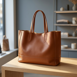 Bolsos de Mano Ligeros de Cuero Auténtico de Búfalo, Accesorios de Moda para Mujer, Bolsos de Cuero Genuino de Gran Capacidad para Mujer - Product Image 1