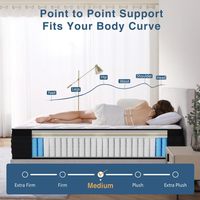 Queen-Size-Matratze, 10 Zoll Hybrid-Memory-Foam-Matratze in einer Box, Druckentlastung, mittlere Festigkeit, CertiPUR-US