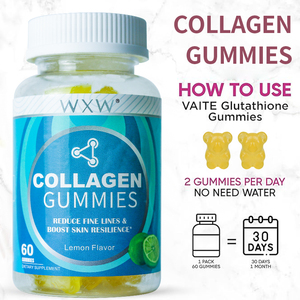 Gomas de colágeno de alta calidad, suplemento blanqueador de gomitas de vitamina de colágeno, gomitas veganas, dulces - Product Image 4