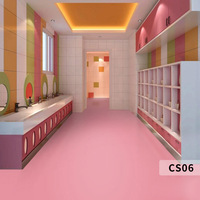 Hot Selling PVC Kunststoff rutsch feste Boden rolle Linoleum für Büro und Krankenhaus Wasserdichte Vinyl rolle für den Schul gebrauch
