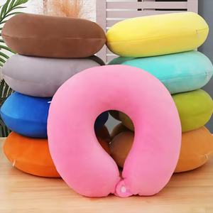 Pt nóng bán tùy chỉnh in logo U hình dạng đầy màu sắc cổ Gối cổ hỗ trợ du lịch gối cổ tử cung cổ gối - Product Image 1