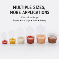 Gobelet à condiments personnalisé en forme de bol profond pour la restauration, impression de logo sur mesure, prise en charge des commandes en gros