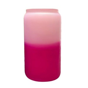 Vaso de Cóctel para Fiestas, Vaso de Vidrio con Degradado Suave Multitono de 20 oz con Tapa y Pajita de Bambú - Product Image 3