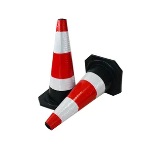 ROAD Cones Rubber 600mm Red Traffic Cone Safety Warning Reflective Emergency Road Cone