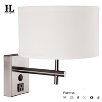Best Western Applique murale d'hôtel de rafraîchissement transitoire BW Applique murale pour chambre King Double Queen Applique murale à angle HL-71068