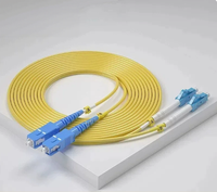 Kabel Patch Cord Fiber Optik LC ke LC UPC Single Mode Duplex 9/125um Konektor Kabel Jumper Jaringan Optik FTTH Grosir