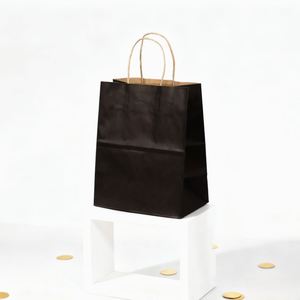 Sacs en papier kraft de luxe recyclables avec fermeture magnétique et poignée personnalisable pour pizzas, gelées, aliments pour animaux de compagnie et petites entreprises - Product Image 4