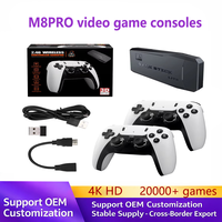 Nouvelle console de jeu TV 4K LR M8 Pro, mémoire 128 Go/64 Go, 40 000 jeux, manette sans fil 2,4 G, prend en charge FC GB GBC/Cn Gua