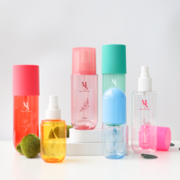 Bouteille de vaporisateur de toner pour le visage en PET de 250 ml, forme capsule unique, couleur personnalisée, brume fine