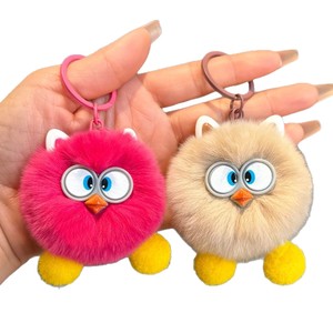 Dễ thương Faux Thỏ lông bóng sang trọng Mặt dây chuyền xe/ba lô/quần áo Mặt dây chuyền sang trọng <span class=keywords><strong>Keychain</strong></span> sang trọng Mặt dây chuyền nhỏ búp bê sang trọng bạn bè quà tặng - Product Image 1